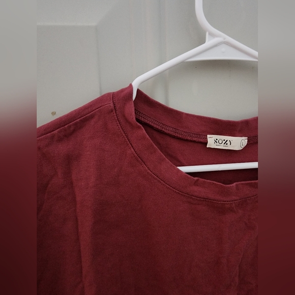 Sozy Mauve Pink Cotton Crop Top - L - Picture 4 of 4